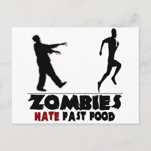 Carte Postale Funny Zombies Restauration rapide (Devant)