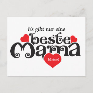 Carte Postale Für die beste Mama...
