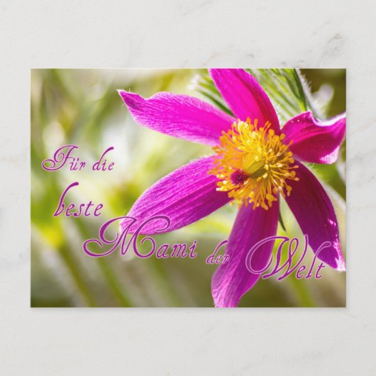 Carte Postale Für die beste Mami der Welt ! (Devant)