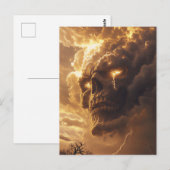 Carte Postale Fureur de la Tête de Mort de l'Orage (Devant / Derrière)