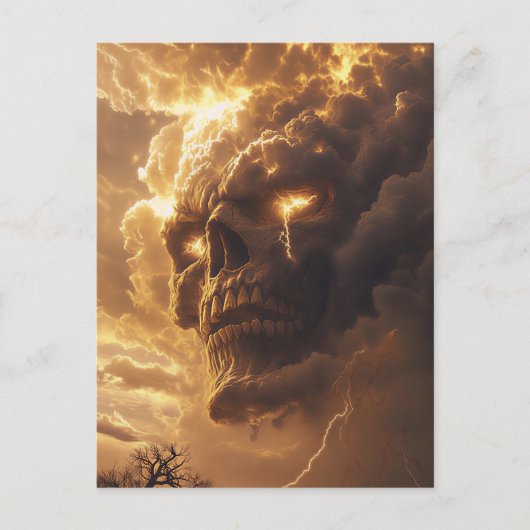 Carte Postale Fureur de la Tête de Mort de l'Orage (Devant)
