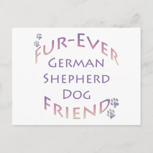 Carte Postale Furever de chien berger allemand