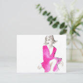 Carte Postale Fuschia Silk (Debout devant)