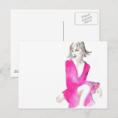 Carte Postale Fuschia Silk (Devant / Derrière)