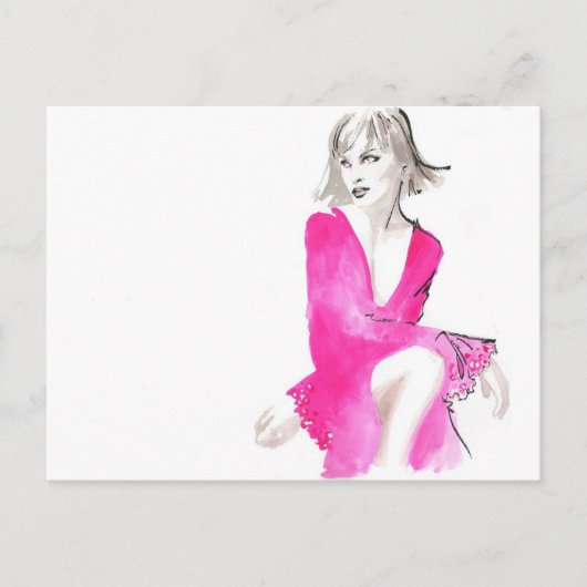 Carte Postale Fuschia Silk (Devant)