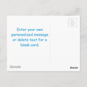 Carte Postale Fusée Bleue Merci Les Enfants de l'Espace | Garçon (Dos)