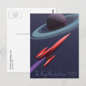 Carte Postale Fusée rouge (Devant / Derrière)