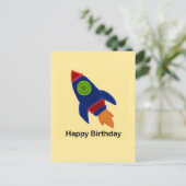 Carte Postale 🚀 Fusée spatiale Joyeux Anniversaire  (Debout devant)