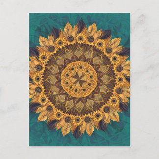 Carte Postale Fusion du tournesol : une célébration de la divers