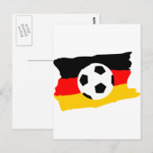 Carte Postale Fussball deutschland fahne (Devant / Derrière)