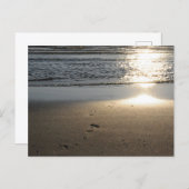 Carte Postale Fußspuren am Sandstrand (Devant / Derrière)