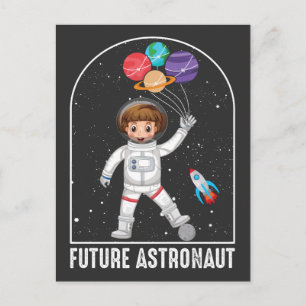 Carte Postale Futur astronaute Dream Job Rocket Space Ship
