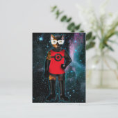 Carte Postale Futur chat dans l'espace (Debout devant)