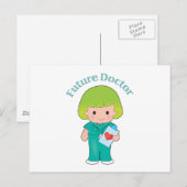 Carte Postale Futur docteur fille (Devant / Derrière)