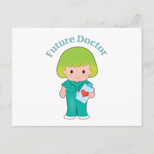 Carte Postale Futur docteur fille (Devant)