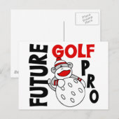Carte Postale Futur Golf Pro Sock Monkey (Devant / Derrière)