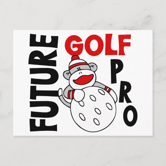 Carte Postale Futur Golf Pro Sock Monkey (Devant)