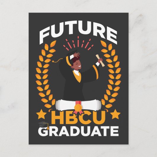 Carte Postale Futur HBCU Graduation Black African Student (Devant)