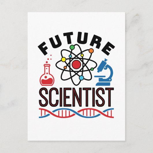 Carte Postale Futur scientifique Amour des sciences STEM (Devant)