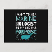 Carte Postale Future biologiste marin Ma vie a un but design (Devant)