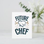 Carte Postale Future Chef Cuisine Lover Culinaire School (Debout devant)