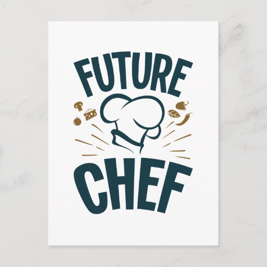 Carte Postale Future Chef Cuisine Lover Culinaire School (Devant)
