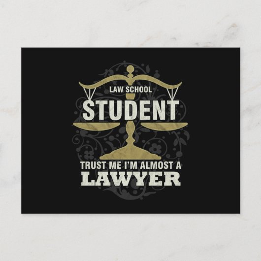 Carte Postale Future Lawyer Gift Law School Almost A (Devant)