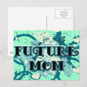 Carte Postale Future Mom - Coeurs et fleurs (Devant / Derrière)