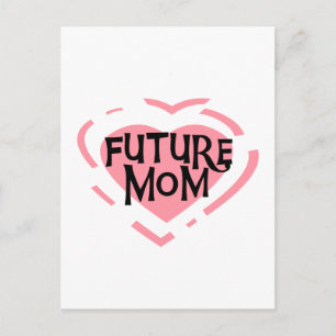 Carte Postale Future Mom Pink Heart Tshirts et cadeaux