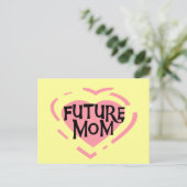 Carte Postale Future Mom Pink Heart Tshirts et cadeaux (Debout devant)