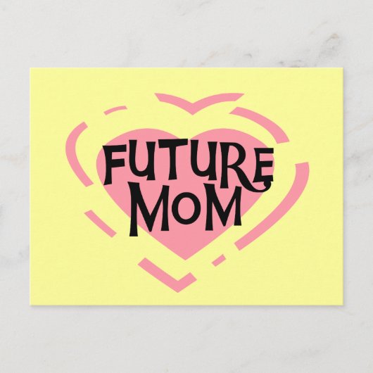 Carte Postale Future Mom Pink Heart Tshirts et cadeaux (Devant)