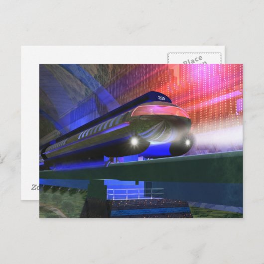 Carte postale Future Train (Devant / Derrière)