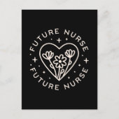 Carte Postale Futures affirmations d'infirmières florale citatio (Devant)