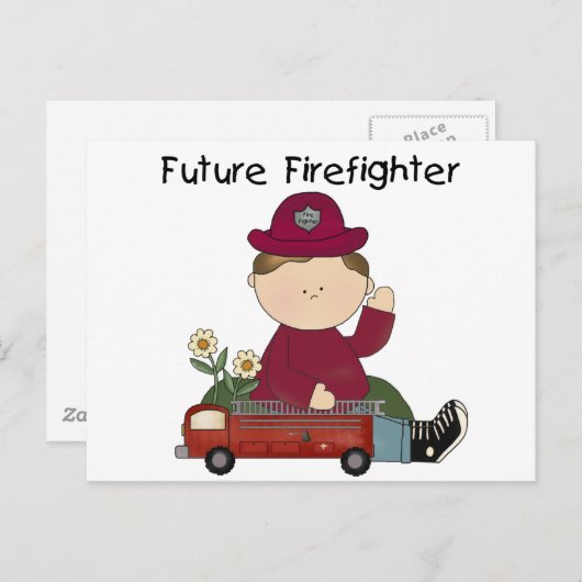 Carte Postale Futurs T-shirts et cadeaux de pompiers (Devant / Derrière)
