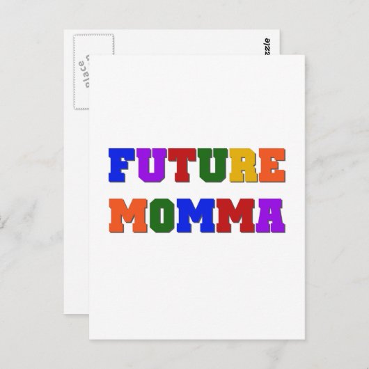 Carte Postale Futurs tee-shirts et cadeaux Momma (Devant / Derrière)