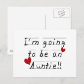 Carte Postale Futurs Tshirts et Cadeaux Tante Enfant à Venir (Devant / Derrière)