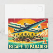 Carte Postale Fuyez vers le paradis. (Devant / Derrière)