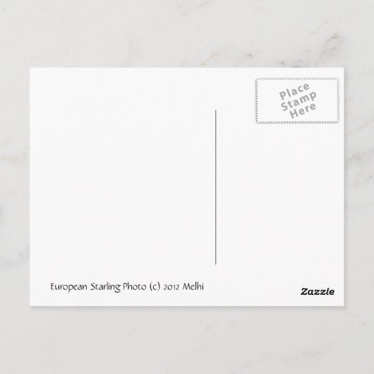 Carte Postale Fuzzy chaud - Penser à vous (Dos)