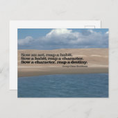 Carte Postale G. D. Boardman Citation inspirée "Sow an act" (Devant / Derrière)