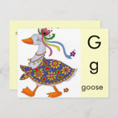 Carte Postale G est pour l'oie (Devant / Derrière)