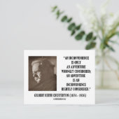 Carte Postale G.K. Chesterton - Inconvénients Aventure considéré (Debout devant)