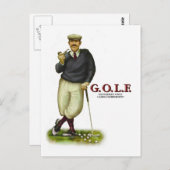 CARTE POSTALE G.O.L.F. MESSIEURS SEULS MESDAMES INTERDITES (Devant / Derrière)