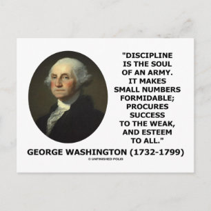Carte Postale G. Washington La Discipline Est L'Âme D'Une Armée