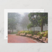 Carte Postale GA Savannah, Azaleas, le long du trottoir en briqu (Devant / Derrière)