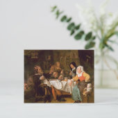 Carte Postale Gabriel Metsu - Fête du roi des haricots (Debout devant)