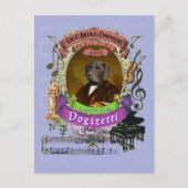 Carte Postale Gaetano Dogizetti Chien Animal Composer Donizetti (Devant)