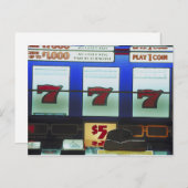 Carte Postale Gagnant de la machine à sous Lucky (Devant / Derrière)