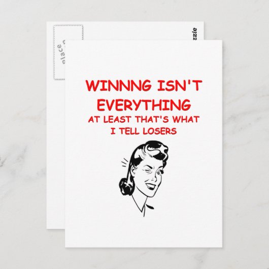 Carte Postale gagner (Devant / Derrière)