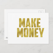 Carte Postale Gagnez de l'argent (Devant / Derrière)