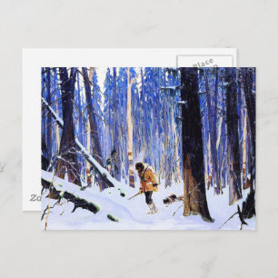 Carte Postale Gagnon - Trapper dans les bois